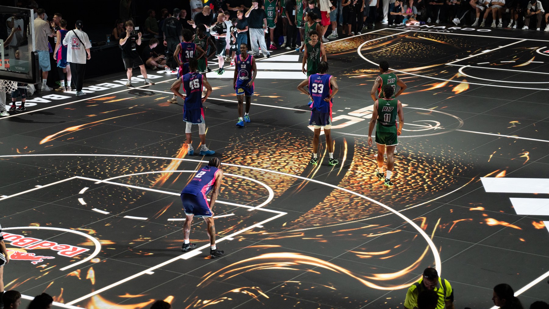 Game action on the GlassFloor at BMW Park, Munich